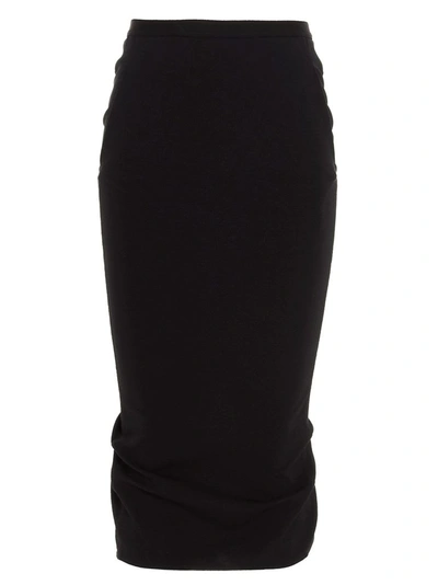 Rick Owens Black Cotton-blend Skirt