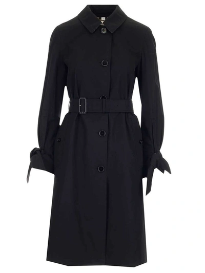 Burberry Women's Black Cotton Trench Coat
