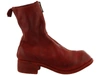 Guidi Distressed Zip-up Boot In Red