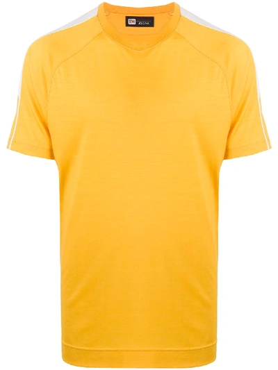 Ermenegildo Zegna Side Stripe T-shirt In Gelb