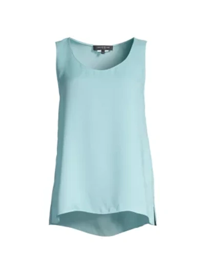 Lafayette 148 Women's Finnley Silk Top In Blue Topaz