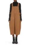 Y's Chino Overall Dress In Brown