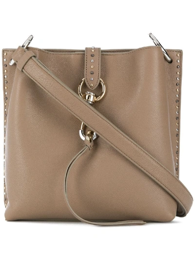 Rebecca Minkoff Megan Studded Shoulder Bag In Neutrals