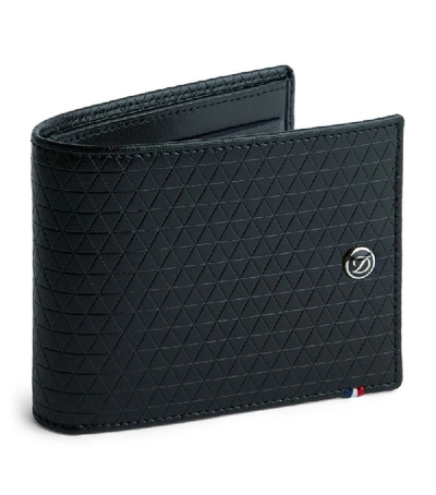 St Dupont Fire Head Embossed Leather Wallet