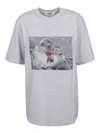 MSGM APE PRINT COTTON T-SHIRT IN GREY