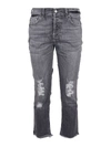 7 FOR ALL MANKIND ASHER SOHO CROPPED JEANS IN GREY