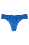 Hanky Panky Regular Rise Lace Thong In Atlantis