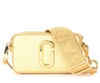 MARC JACOBS THE MARC JACOBS SNAPSHOT SMALL CAMERA BAG SHOULDER BAG IN GOLD LEATHER,11483461