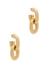 Rabanne Xl Link Double Circle Earrings In Gold
