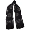 JANAVI INDIA MARILYN MONROE II BLACK EMBELLISHED CASHMERE SCARF,3896911