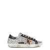 Golden Goose Silver-tone Leather Superstar Sneakers In Silver