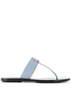 GUCCI T-BAR LEATHER SANDALS