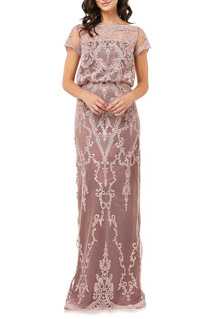 blouson evening dress