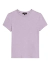 Theory Women's Tiny Tee Organic Cotton Crewneck In Dusty Lavender