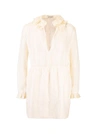 SAINT LAURENT SAINT LAURENT WOMEN'S WHITE SILK DRESS,633390Y3B439243 40