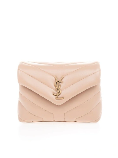 Saint Laurent Loulou Medium Quilted Leather Shoulder Bag In Pink
