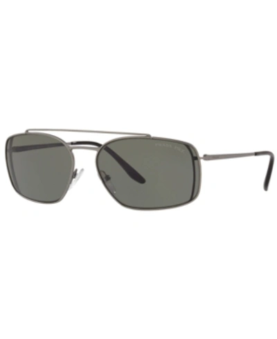 Gucci Polarized Sunglasses, Pr 64vs In Matte Gunmetal/polar Green