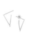 Roberto Coin Diamond Classic 18k White Gold & Diamond Triangular Drop Earrings