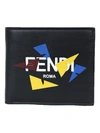 FENDI BAG BUGS PRINT LEATHER WALLET,7M0169 AC9I