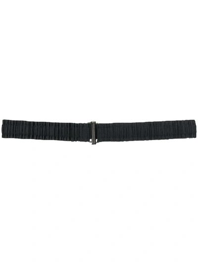 Issey Miyake Elasticated Clasp Belt In Black