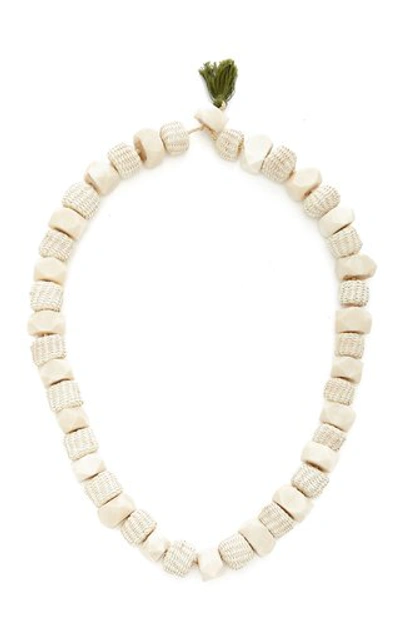 Johanna Ortiz Forty Days Bone Necklace In Ivory