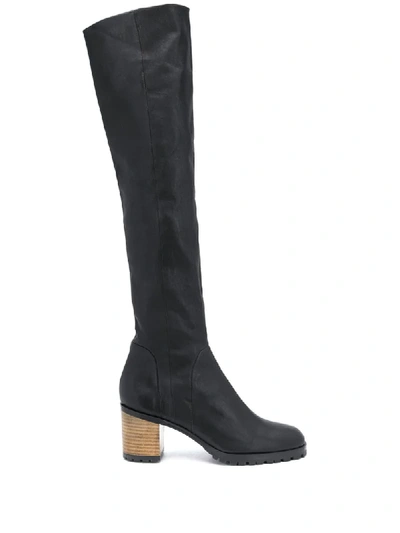 Stouls Pegase Contrast Heel Boots In Black