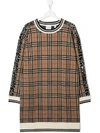 BURBERRY PANELLED PATTERN KNITTED DRESS