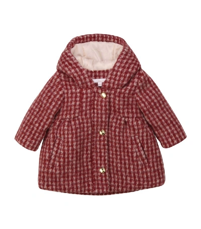 Chloé Babies' Hooded Check Print Coat (6-36 Months)