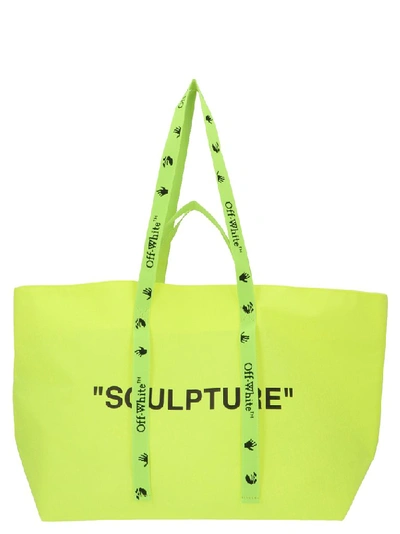 Off-white Quote-motif Tote Bag In Yellow