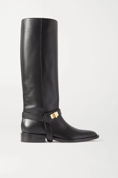 Givenchy Eden Leather Knee-high Boots In Black