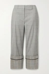 MONSE CROPPED CHECKED WOOL-BLEND STRAIGHT-LEG trousers