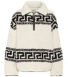 Isabel Marant Étoile Garner Half-zip Faux Shearling Jumper In White