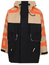 BURBERRY BURBERRY LOGO PRINT COLOUR BLOCK TECHNICAL JACKET