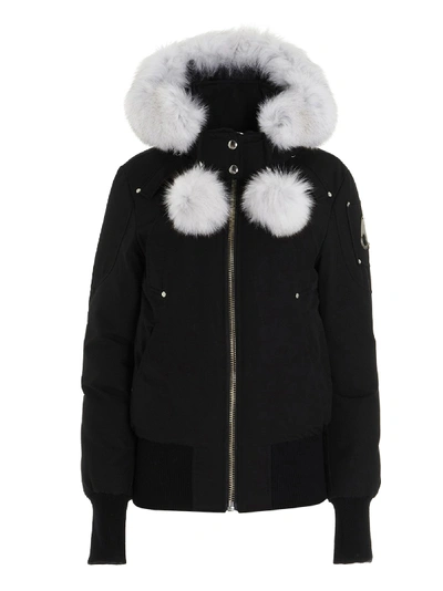 Moose Knuckles Debbie Bomber Jacket In Black