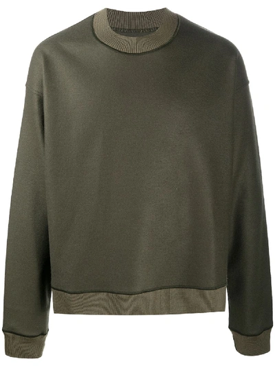 Jil Sander Crew Neck Sweatshirt In Green