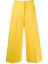 MSGM WIDE-LEG CROPPED TROUSERS