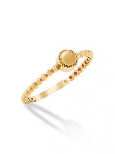 Saks Fifth Avenue 14k Yellow Gold Beaded Band Ring
