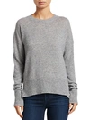 Theory Speckled Alpaca-blend Crewneck Sweater In Grey