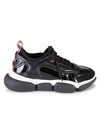 MONCLER MIXED-MEDIA CHUNKY SNEAKERS,0400012920443