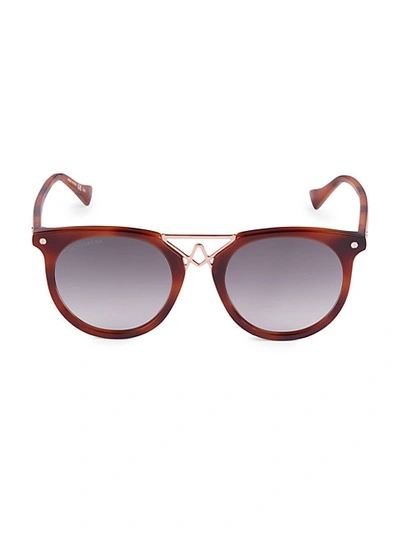 Altuzarra Tortoiseshell 50mm Round Sunglasses In Shiny Brown Havana