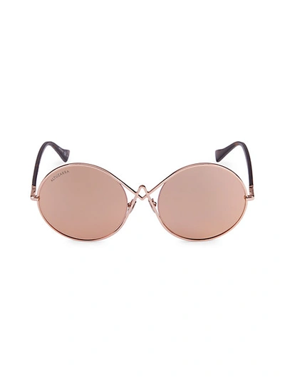 Altuzarra 60mm Round Sunglasses In Shiny Rose Gold