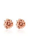 BERNARD JAMES ROSA 14K ROSE AND YELLOW GOLD EARRINGS,831611