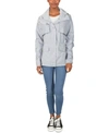 Cole Haan Packable Hooded Anorak Raincoat In Mist
