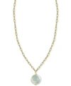 Argento Vivo Cultured Freshwater Baroque Pearl 16" Pendant Necklace In 14k Gold-plated Sterling Silver In Two Tone/t