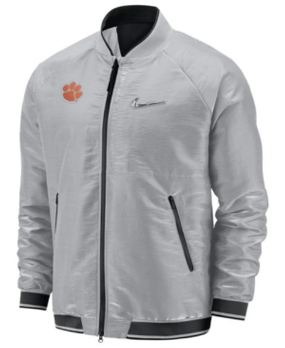 Nike Men's Clemson Tigers 2018 College Football Playoff Bomber Jacket In Gray