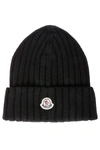 MONCLER LOGO PATCHED BEANIE,11483637