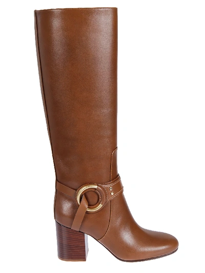 Chloé Demi Boots In Sooty Brown