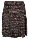 DOLCE & GABBANA WOVEN PLEATED SKIRT,F4BZRT.HUMEI S8230 MELANGE