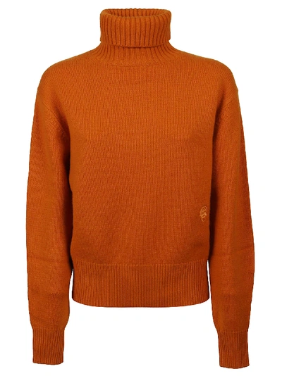 Chloé Turtleneck Sweater In Rusted Orange