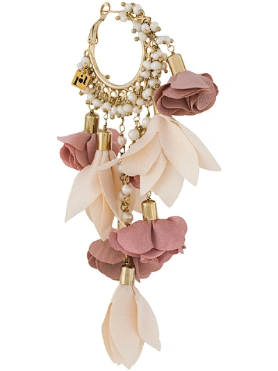 Rosantica Flower Charm Earrings In Pink